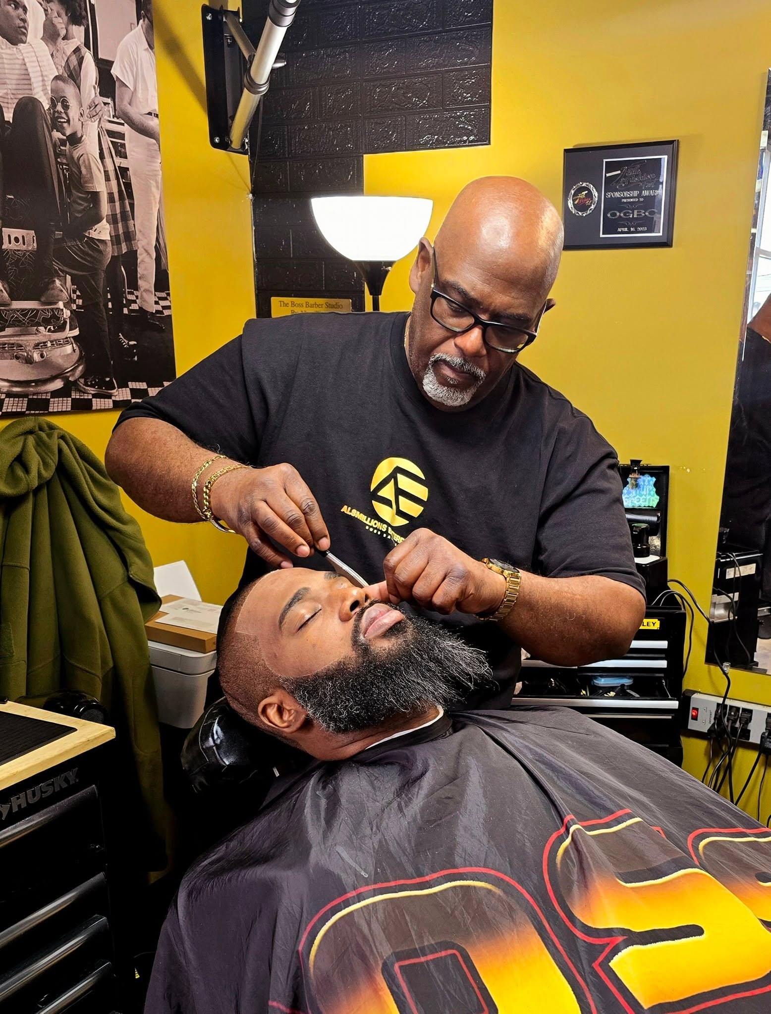 Professional barber portrait